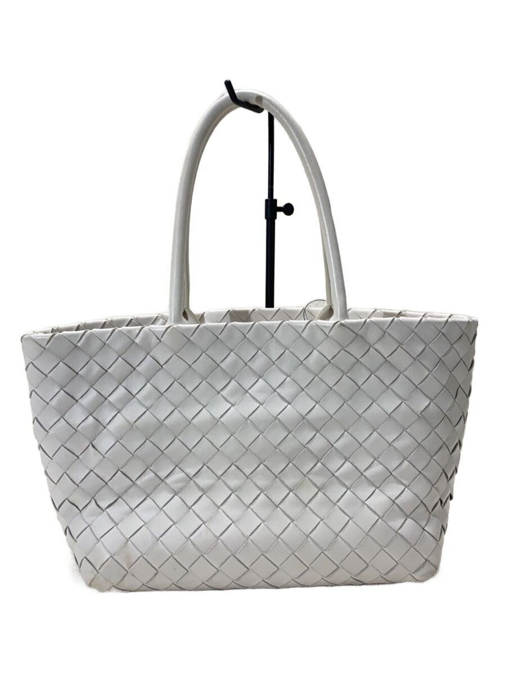 Bottega Veneta Intrecciato Tote Bag Leather White